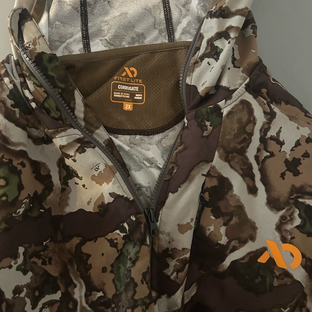 First Lite fusion Corrugate Camo Jacket - Brown, Green, Tan